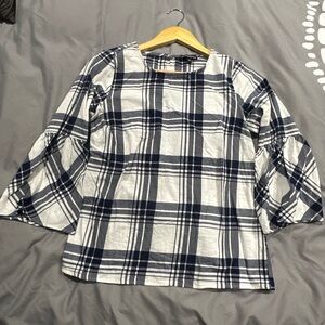 J. Crew Mercantile Plaid Top